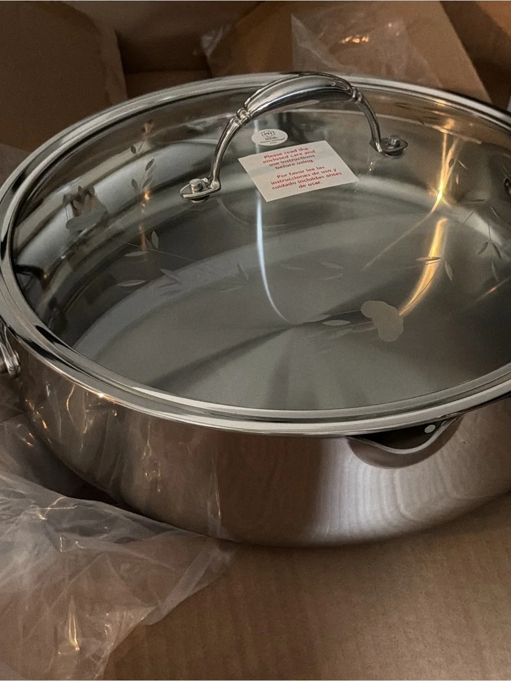 Princess House Stainless Steel Stockpot with Glass Lid - Silver